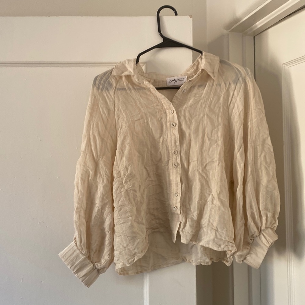 Carly Jean Los Angeles Peasant Top